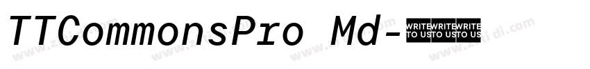 TTCommonsPro Md字体转换